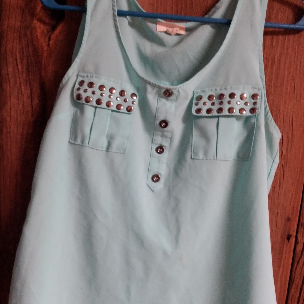 Light Blue Sleeveless Tank